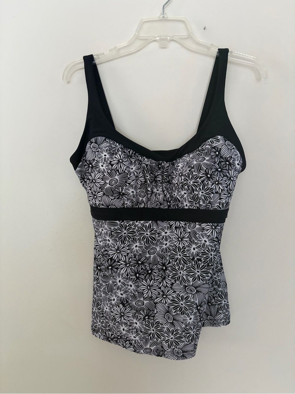 ZeroXPosur Black & White Floral Tankini Top - Women Intimates